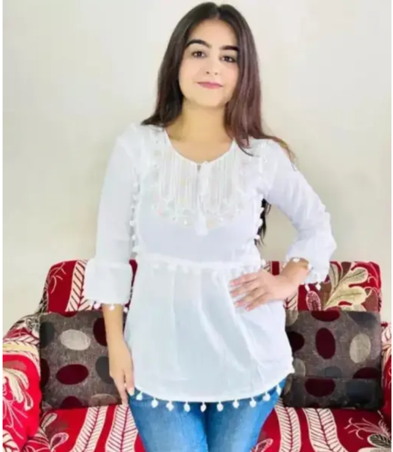 Girls Kurtis white Urban Mega Mart